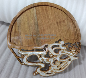 Superwin Ramadan Eid Mubarak bandeja musulmana hogar decorar servir comida bandeja Ramadan bandeja de madera por RF Crafts - Product Image 3