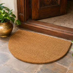 Alfombra de Entrada de Fibra de Coco Natural Marrón de 40x70cm, Base de PVC, Diseño Liso, Antideslizante, Ecológica, Hecha a Máquina, Estilo Moderno, Uso en Todas las Estaciones - Product Image 3