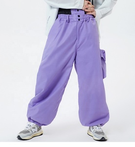 Pantalon de ski violet imperméable coupe-vent respirant ample pour adulte – Vêtement d'hiver d'extérieur - Product Image 1