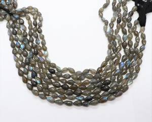Cuentas de labradorita natural lisas en forma de lágrima de 6x8 mm, cuentas de labradorita en forma de gota de 13 pulgadas, labradorita en forma de lágrima recta para la fabricación de joyas. - Product Image 5