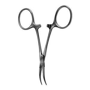 Pince hémostatique incurvée Hartman en acier inoxydable chirurgical, conçue pour le serrage précis des petites veines sanguines - Product Image 3