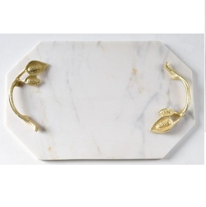 Bandejas de Servir de Mármol de Primera Calidad, Bandeja para Servir Alimentos de Primera Calidad, Decoración de Mesa para el Hogar y Hoteles, Bandeja Única - Product Image 4
