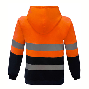 เสื้อฮู้ดสะท้อนแสงสีส้มดำ ความปลอดภัยสูง มาตรฐาน EN ISO 20471 ระดับ 2 - Product Image 3