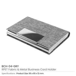 Porte-cartes de visite en RPET et métal chromé, organisateur électronique pour ranger les cartes de visite, 20 pièces - Product Image 3