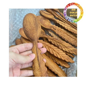 Cuchara de Madera Hecha a Mano, Ecológica, de Madera Natural, Utensilio de Cocina para Cocinar y Servir - Product Image 6