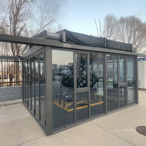 Véranda motorisée rétractable moderne avec double vitrage trempé Low-E, garantie 5 ans pour villa résidentielle, terrasse et <span class=keywords><strong>jardin</strong></span> - Product Image 1