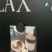 Pizarra Magnética Circular de Madera SYH BB-5050R de Secado Rápido con Diseño Elegante sin Marco, Hecha en Taiwán para Decoración del Hogar y Notas