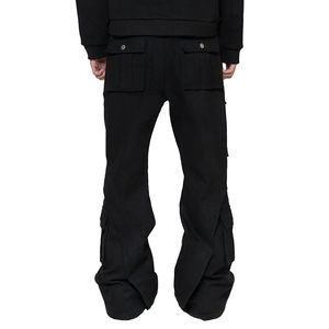 Pantalon Cargo Décontracté Homme Personnalisé en Coton avec Fermeture Éclair, Coupe Évasée, Effet Délavé – Vente en Gros, OEM, Respirant, Prix Abordable - Product Image 3