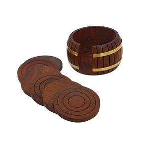 Premium Wooden Table <b>Coaster</b> Elegant Heat Resistant <b>Drink</b> <b>Coasters</b> for Home Kitchen Dining Table Decor - Product Image 1