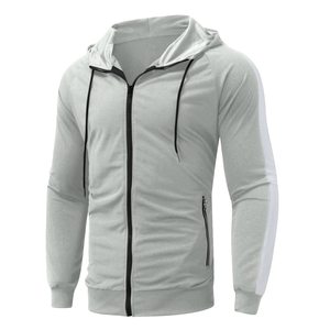Chaqueta Deportiva de Invierno para Hombre, con Cierre Completo, Cortavientos, 100% Algodón, Transpirable, con Bloques de Color y Logotipo Personalizado en la Parte Delantera - Product Image 1