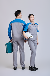 Ensemble de vêtements de travail de sécurité à haute visibilité à manches longues pour hommes |   Tissu TC anti-rides, respirant, confortable et durable de la marque FMF - Product Image 2