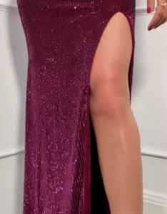 Vestido de Noche Largo Bordado con Lentejuelas Doradas al por Mayor de Fábrica con Manga Capa, Vestido Formal Personalizado, Suministro a Granel - Product Image 2