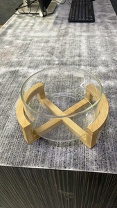 Soporte de Bambú Natural para Frutero, Diseño Moderno en Cruz, Soporte Decorativo para Tazón de Vidrio, Mesa de Cocina o Comedor - Product Image 5