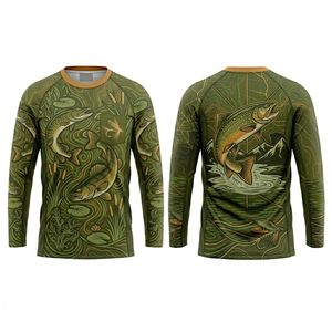 Camiseta de Pesca Unisex Personalizada de Malla Antibacteriana, Impresión por Sublimación Completa, Manga Larga, Protección UV, Secado Rápido, Transpirable, Deportiva - Product Image 4