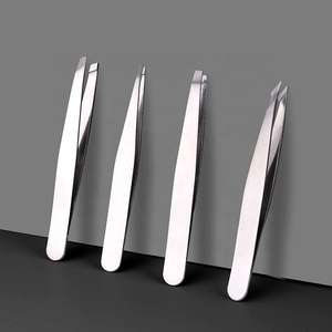 Pince à épiler inclinée en acier inoxydable de haute qualité, outil de maquillage de précision, épilateur facial réutilisable pour hommes et femmes ANAAIF - Product Image 1