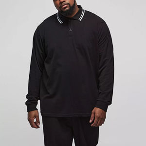 Camiseta polo de manga larga para hombre, 100% algodón, corte holgado, más vendida. - Product Image 1