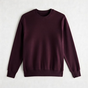 Sweat-shirts pour couples automne-hiver, en coton pur, couleur unie, col rond rétro, pull simple pour homme, vêtements de sport décontractés - Product Image 3