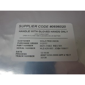 แหวนครอบ AMAT 0021-11863 ขนาด 8 นิ้ว, 101 TIN TTN CH POS - อุปกรณ์และอะไหล่เซมิคอนดักเตอร์ระดับโลกที่เชื่อถือได้ - Product Image 6