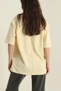 Camisetas Personalizadas Nuevas 100% Algodón para Mujer, Manga Corta, Color Sólido, Camiseta para Mujer - Product Image 3