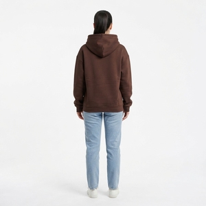 Women's <b>Brown</b> Pullover Hoodie <b>Fleece</b> Sweatshirt Casual Oversized Hooded Top Custom Logo Streetwear - Product Image 2