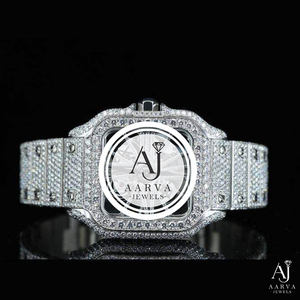 Montre mécanique automatique avec réserve de marche, cadran carré de 28 mm, bracelet en acier inoxydable, incrustation de strass, style bijou - Product Image 1
