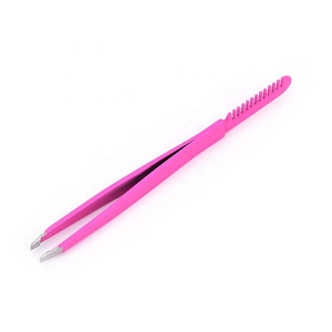 Premium Luxury 2 1 Comb Tweezer Eyebrow Shaping <b>Tool</b> Stainless Steel <b>Pointed</b> Comfortable Handle Precision Hair <b>Removal</b> Tweezer - Product Image 2