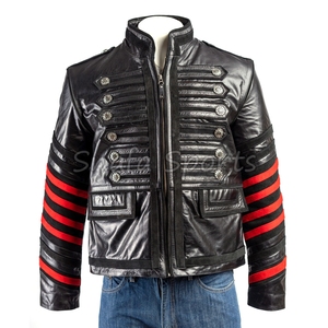 Blouson aviateur tendance pour homme en cuir de mouton véritable, chaud et respirant, style motard, pour l'hiver, en vente - Product Image 2