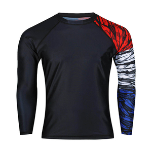 OEM Men's Premium Quality Rash Guard Sublimation <b>Printed</b> Polyester Front Gym Fitness <b>Surfing</b> Diving Compression Shirts - Product Image 4