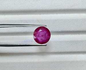 Pierre précieuse en rubis thaïlandais naturel, coupe ronde, Chanthaburi, pierre en vrac pour la fabrication de bijoux, bagues, pendentifs, boucles d'oreilles, haute qualité - Product Image 1