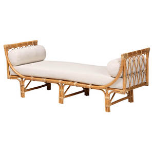 Modern Bohemian <b>Rattan</b> <b>Daybed</b> Handcrafted Turning Tool for Outdoor Living - Product Image 2