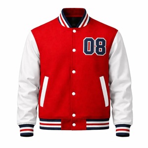 Custom Varsity Letterman Jacket <b>Blank</b> Number <b>Patch</b> <b>Embroidered</b> Wool And Sleeves Outerwear Men High School Sports Men's Outerwear - Product Image 1