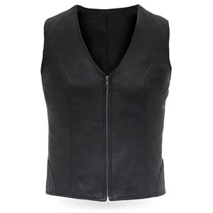Gilet de moto en cuir véritable pour femme, imperméable, en toile, de qualité supérieure, pour motardes - Product Image 2