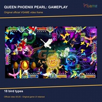 Permainan Tembak Burung Mutiara Phoenix VGame Queen dengan Papan 2.1 untuk 4/6/8/10 Pemain, Konstruksi Logam, Hiburan Arkade