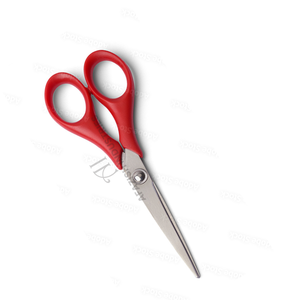 Tijeras de barbero con mango de plástico rojo, tijeras de barbero de calidad profesional, precio barato, plástico de acero inoxidable de alta calidad - Product Image 3