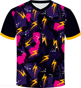 Camiseta de Fútbol Unisex con Cuello en V de FURAT LEATHERS, Impresión Sublimada, Poliéster que Absorbe la Humedad, Manga Corta, Corte Regular para Adultos, Personalizable - Product Image 2