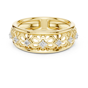 Anillo de Compromiso de Oro Rosa de 14K con Diamante de Corte Redondo para Mujer |   Ropa de Compromiso |   Diamante Cultivado Nuevo - Product Image 2