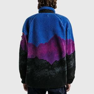 Fashion Oem Custom Streetwear Sherpa <b>Jacket</b> Winter Coat Polar Fleece Warm Embroidered logo Sherpa winter <b>jacket</b> - Product Image 2