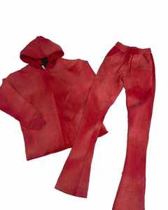 Conjunto Deportivo de Dos Piezas 2024 con Logotipo Personalizado, Pantalones Deportivos Básicos Unisex y Sudadera Corta con Capucha, Color Sólido, para Hombre y Mujer - Product Image 6