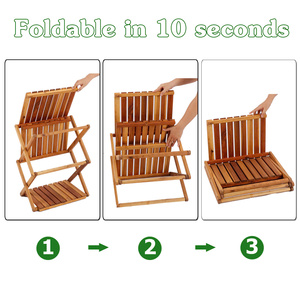 Wooden Folding <b>Shoe</b> <b>Rack</b> Designed With Space Saving <b>Foldable</b> Structure And Multiple Tiers For Organizing Footwear In Entryways - Product Image 4