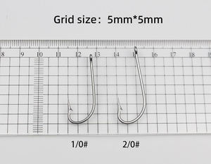 เบ็ดตกปลาทะเลสแตนเลส: ด้ามยาว - เบ็ดรูปตัว J แข็งแรงพิเศษเพื่อการจับปลาที่ทนทาน โดย zuol - Product Image 1