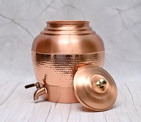 Distributeur d'eau en cuivre vintage |   Serveur à boissons en cuivre martelé fait main avec robinet |   Exportateur en gros