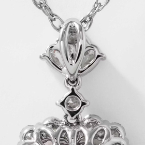 Elegante Collar con Colgante de Oro Sólido de 14K en Forma de Corazón con Rubí y Diamante Cultivado en Laboratorio, Estilo Solitario, Ideal para Regalo de Cumpleaños - Product Image 4