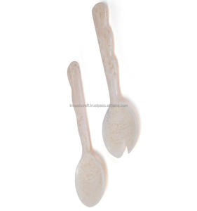 Ensemble cuillère et fourchette à salade en résine, ustensiles de cuisine, cuillères à salade en résine avec poignées en résine disponibles - Product Image 6