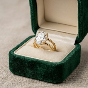 Bague de fiançailles en diamant ovale de 2 carats certifié IGI, cultivé en laboratoire, or massif 14 carats, solitaire à griffes, cadeau de mariage personnalisé, bijoux fins - Product Image 2
