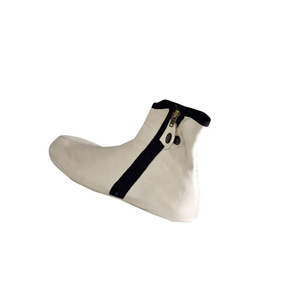 Regular <b>White</b> Color Leather Winter Warm Insulated Breathable Casual Wear Fleece Lining Thermal Thick Knitted Solid <b>Socks</b> - Product Image 3