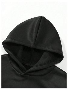 men hoodie heavy <b>weight</b> cotton fleece oversized drop shoulder acid wash distressed embroidery graphic print streetwear hoodie - Product Image 6