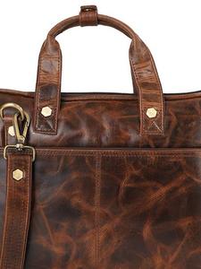 Sac messager pour ordinateur portable en cuir véritable marron moderne et durable pour homme, sacoche de bureau, sac à bandoulière, sac fourre-tout, travail, voyage - Product Image 5