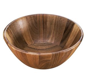 Bol à salade et à fruits en bois d'acacia, design danois moderne, écologique, artisanal, style vintage, décoration naturelle pour la maison - Product Image 6