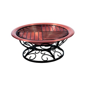 Brasero rustique en cuivre, bol d'extérieur, centre de table chauffant en métal de qualité supérieure, fait main, ornement de jardin et de terrasse pour des soirées résidentielles chaleureuses - Product Image 5