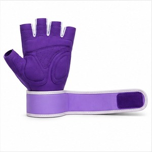 ถุงมือฟิตเนสสำหรับยกน้ำหนักกลางแจ้ง เพาะกาย แบบ unisex ปรับแต่งได้ หนังครึ่งนิ้ว กันลื่น ปิดด้วยแถบตีนตุ๊กแก - Product Image 2
